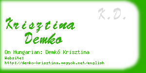 krisztina demko business card